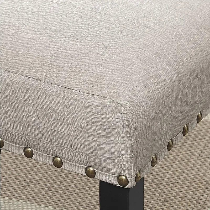 Roundhill Furniture Espresso Bar Table with Nailhead Stools restaurant tables and chairs