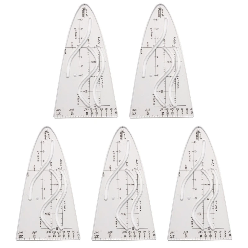 Parabola Stencil Parabolic Stencil for Student, Office, Painting, Parabolic Math Curves Template Parabola Ruler