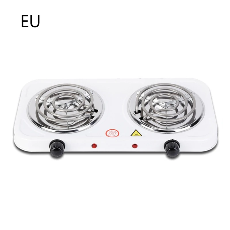 Electric Stove Portable Electric Coil Hot Plate Double for Burner Countertop Cooktop Electric