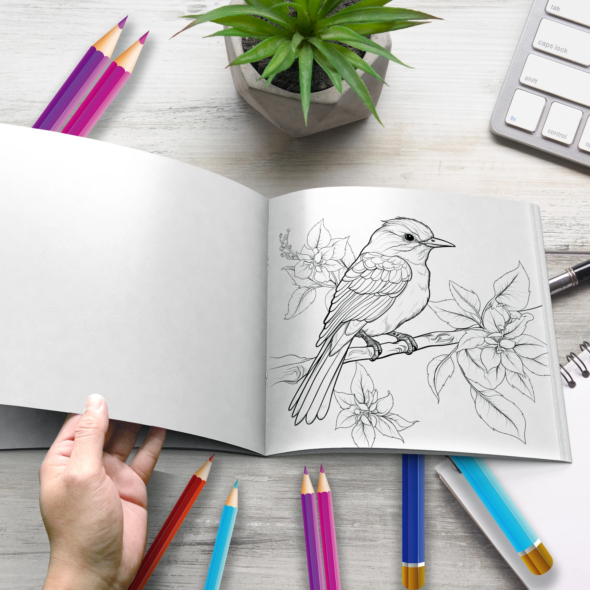 Cute Animals Coloring Book 20 Page Gift For Adults And Teens Birthday Party Relieve Stress Kill Time Graffiti Painting Drawing 6
