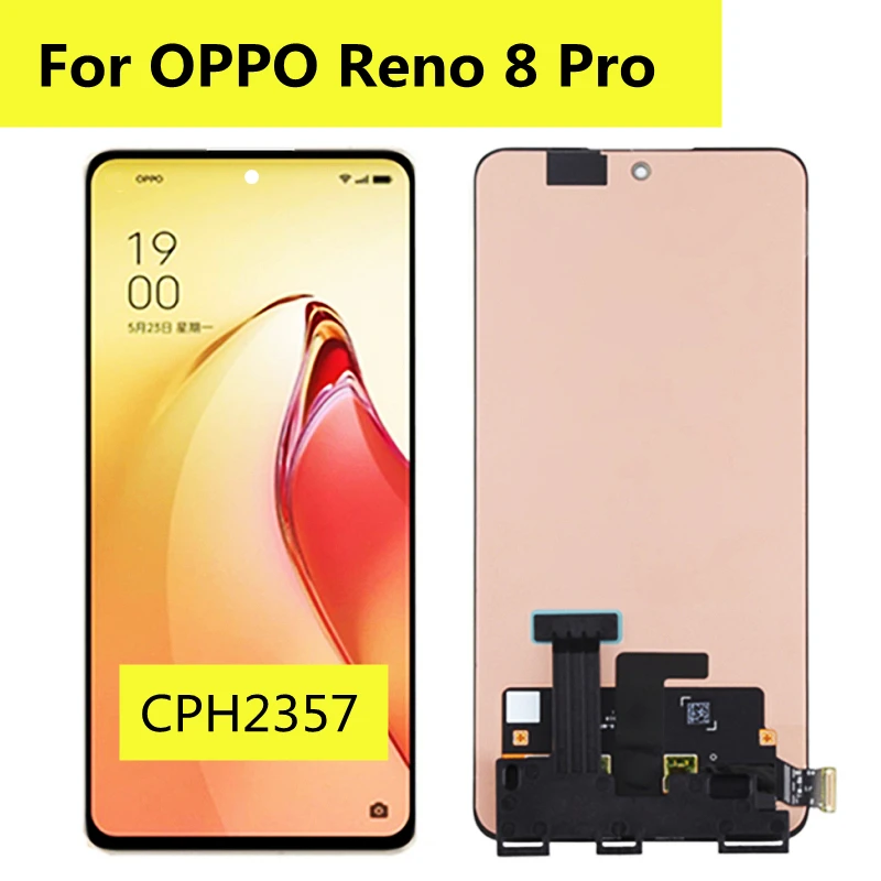 

6.7'' AMOLED lcd For Oppo Reno8 Pro LCD Display Screen Touch Panel Digitizer For Oppo Reno 8 Pro 8Pro CPH2357 LCD