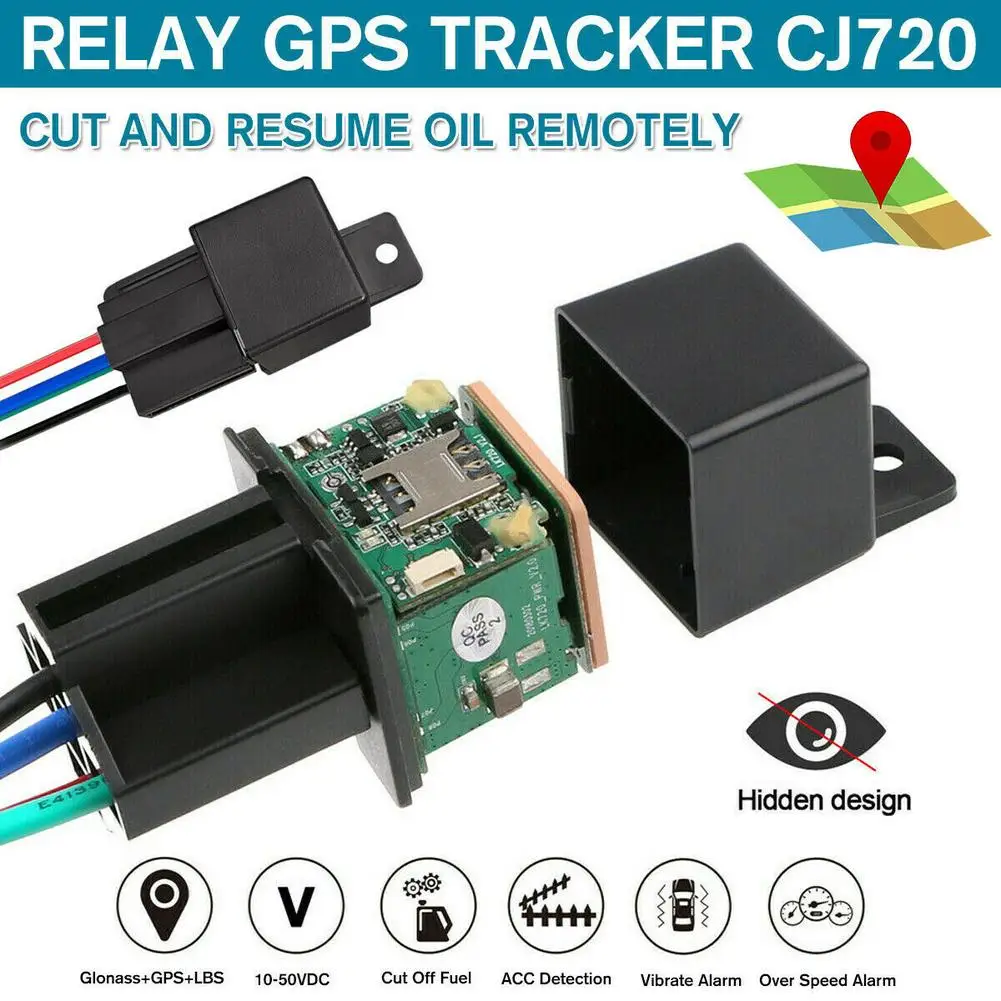 gps tracking device Vehicle Tracker MV720 Relay GPS Tracker Cut Off Fuel Hidden Design Car GPS LBS Locator Realtime Tracking Shock Alarm Free APP best gps tracker for car GPS Trackers