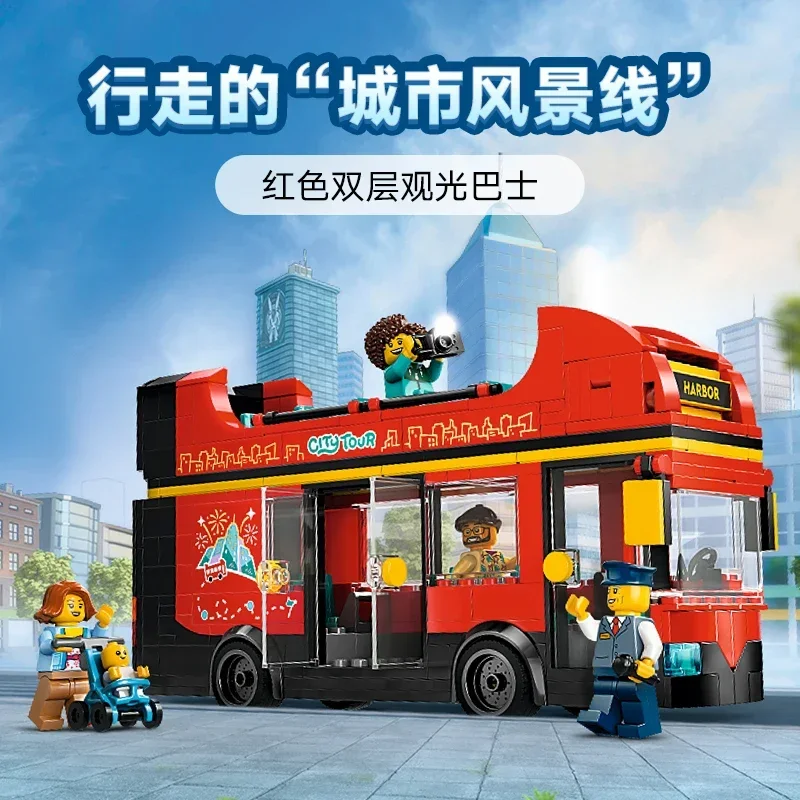 LEGO June city-bloques de construcción de autobús turístico para