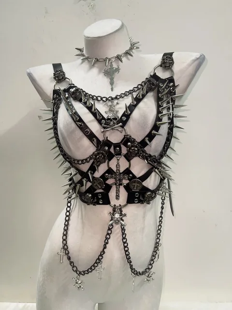 Spikey Metal Harness Top 5