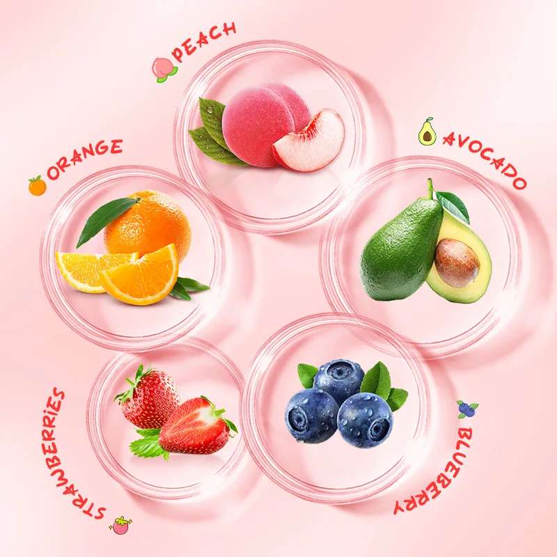 5pcs SADOER Fruit Pattern Hand Cream Sets Moisturizing Nourishing Whitening Hydrating Anti-aging Hands Skin Care Products