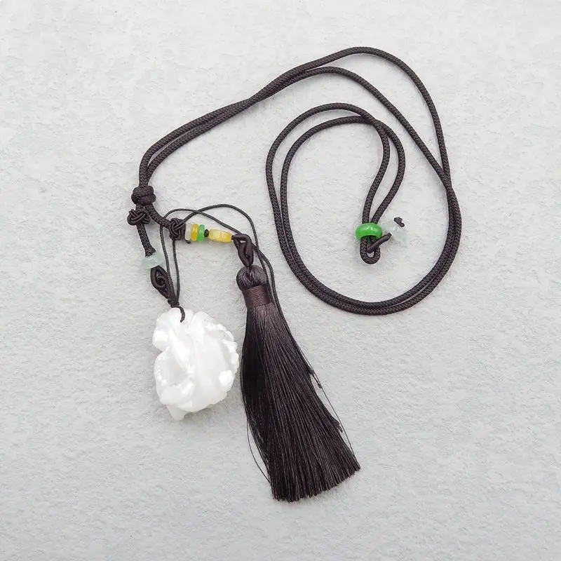 Natural Stone Gobi Agate Pendant Bead 34x28x24mm 32g Fine Jewelry Fashion Necklace Women Pendant