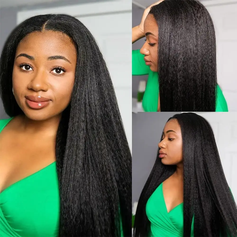 I Tips Kinky Straight Itip Human Hair Extensions for Black Women Natural Black I-Tip Extensions For Thin Hair 50grams 50strands