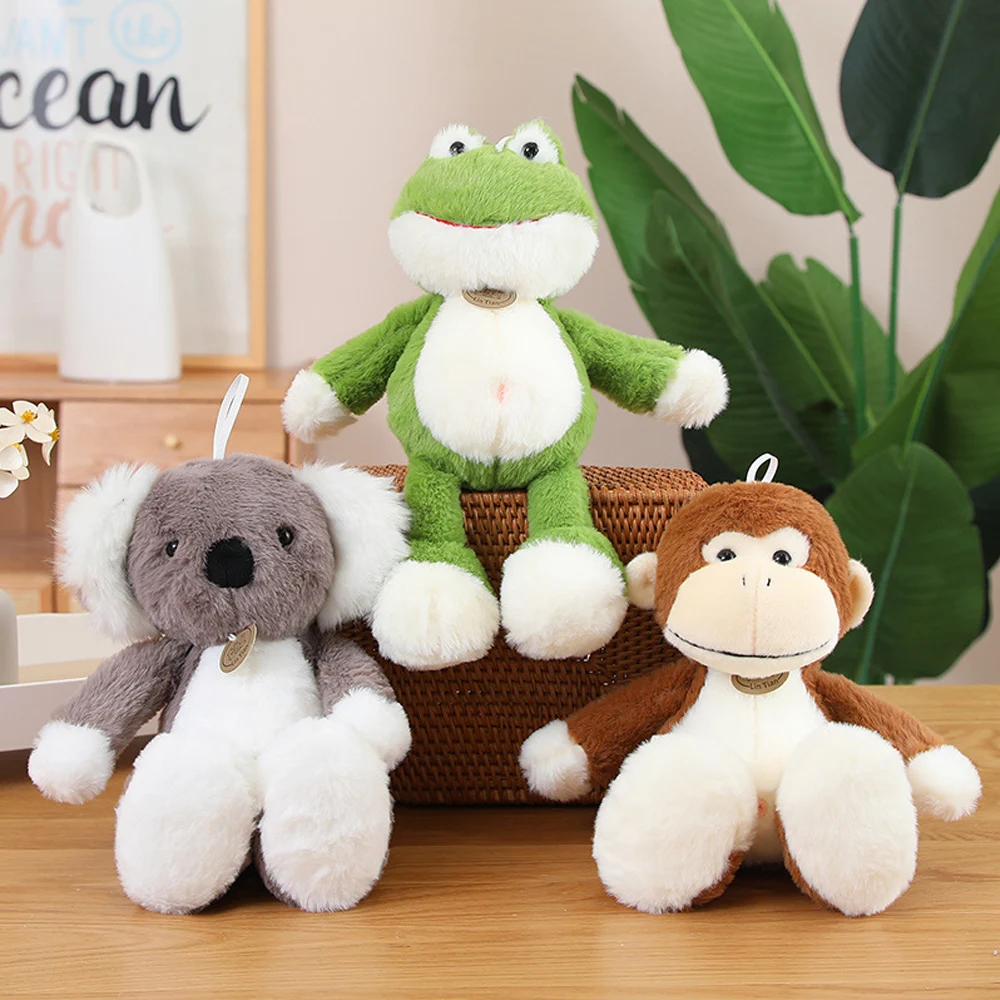 

Kawaii Lifelike Lion Frog Elephant Rhino Plush Toys Soft Stuffed Wild Forest Animals Cartoon Monkey Koala Sloth Hippo Doll Gifts