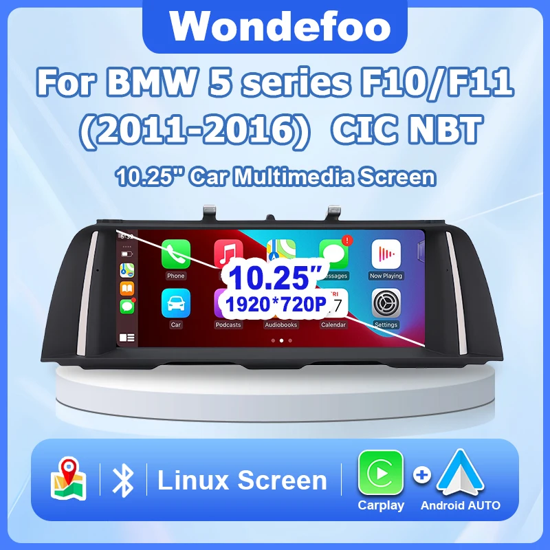 Pantalla estéreo inalámbrica CarPlay Android Auto de 10.25'' estilo original para BMW Serie 5 F10 F11 2011-2016, radio para coche, reproductor multimedia GPS, Autolink, Airplay, Mirror Link 1