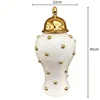 Geometric Storage Tank Embossed Gold Ball Ginger Jar Porcelain Flower Vase Floral Arrangement Accessories Home Decoration 3