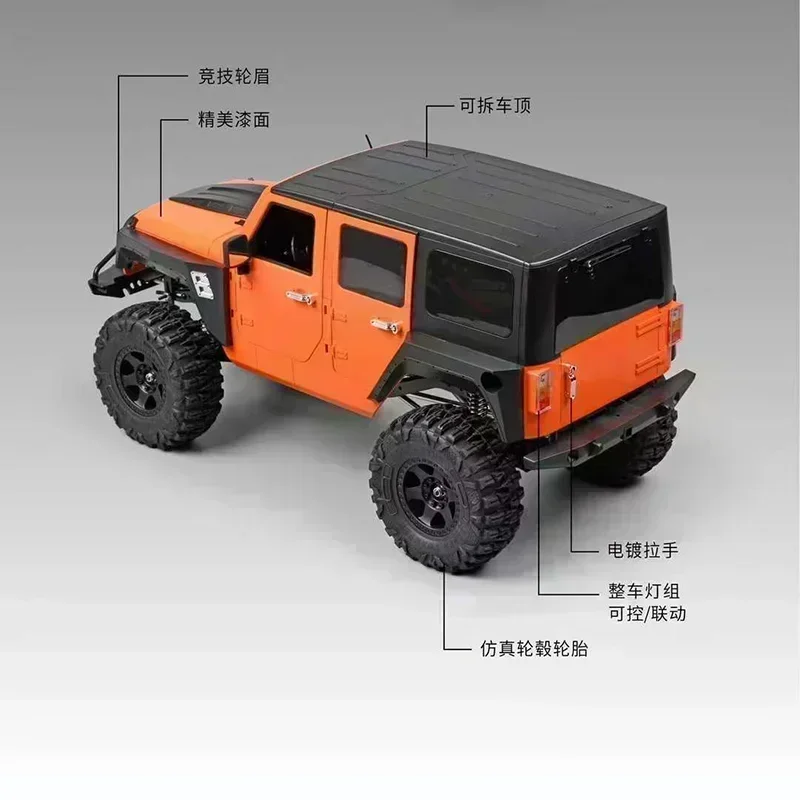 2024 New 1/10 Mn222 Rc Remote Control Car 4wd Off Road Climbing Car 2.4g Full Scale Remote Control Toy Cars Gift For Kids Boys 6