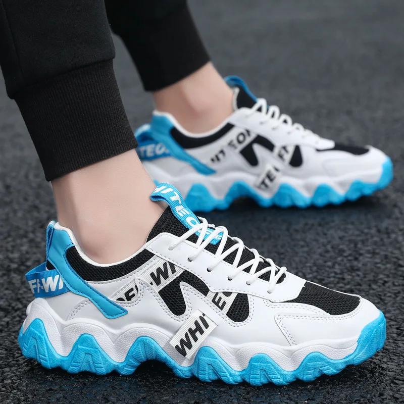 

Summer Men's Shoes Fashion Versatile Mesh Breathable Sports Shoes Comfortable Wear Resistant Anti Slip and Elevated Casual Shoes