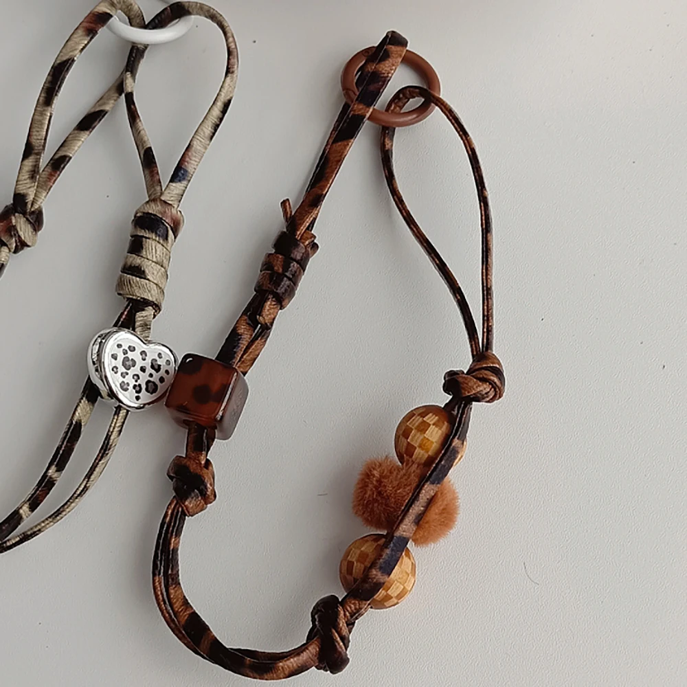 الكورية لطيف ليوبارد طباعة أفخم الكرة قلادة سلسلة...