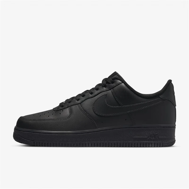 Air Force 1 Nike Men's and Women's Skateboarding Shoes Fashion Black and White Comfortable Af1 Casual Sports Shoes