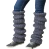 Women's Solid Leg Warmers Twist Long Knee-high Stacked Socks Fashion Knitted Wool Sock Accessories Long Over The Knee Socks 6