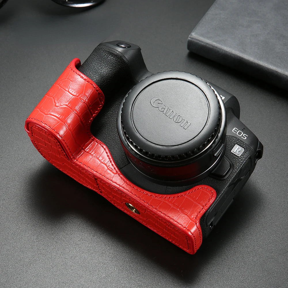 

Боди из натуральной кожи с ручкой для камеры Canon eos R RP R5 R6