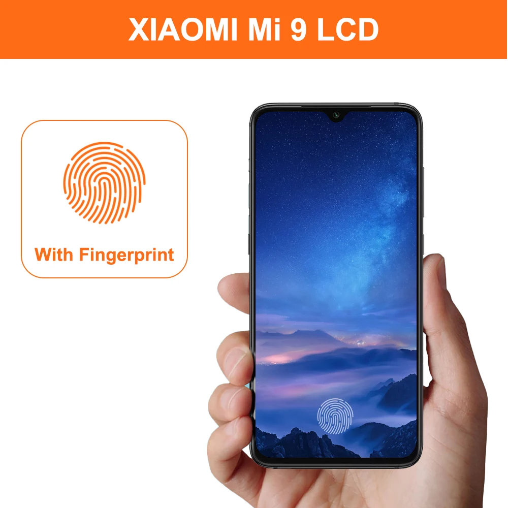 6.39'' AMOLED For Xiaomi Mi 9 LCD Display M1902F1G M1902F1A Touch Screen Digitizer Assembly Replacement For Xiaomi Mi9 Display