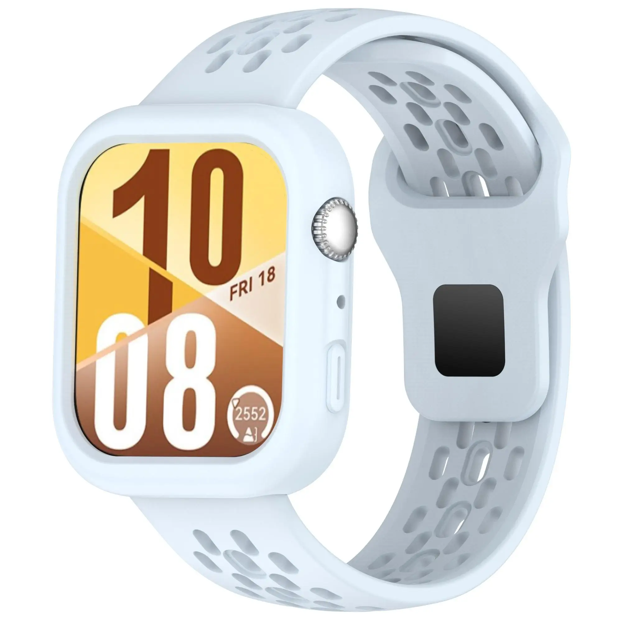 Versatile 2-in-1 Silicone Watch Strap and Case - Adjustable Replacement Band