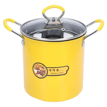 3L Mini Deep Fryer Pot Stainless Steel Japanese Frying Pot with Oil Filter Rack Lid for Home Kitchen 1