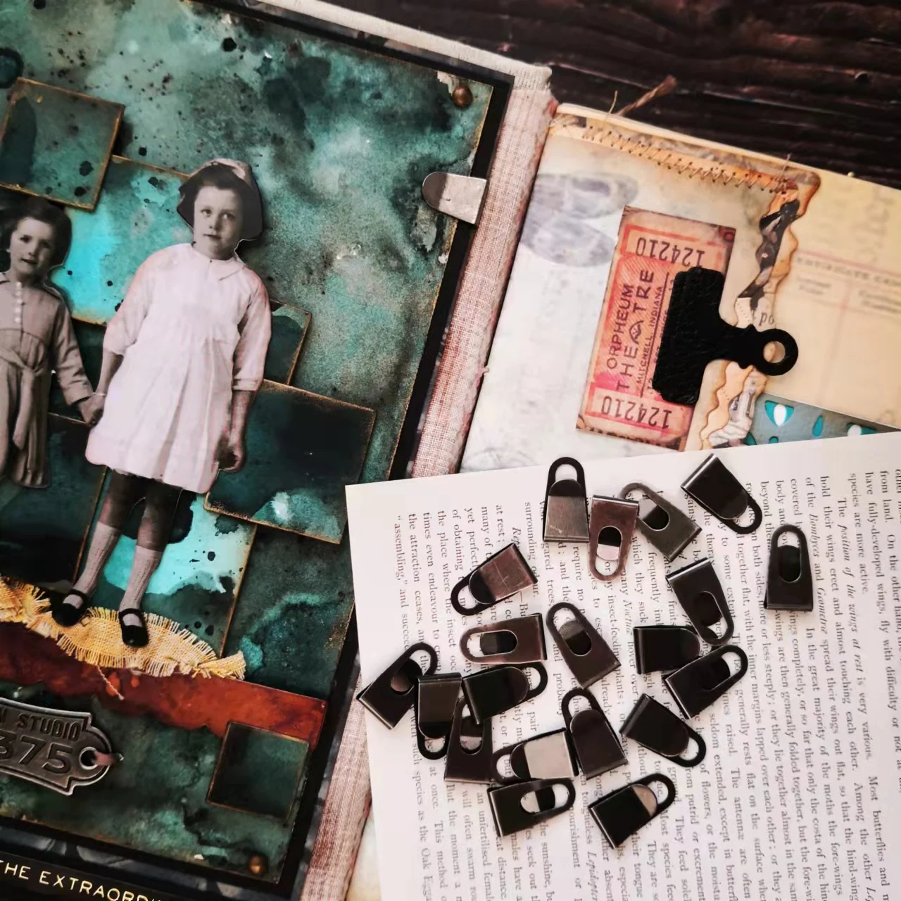 Metal Clip 100pics/bag Bookmark Junk Journal Scrapbook Retro Style metal bookmark