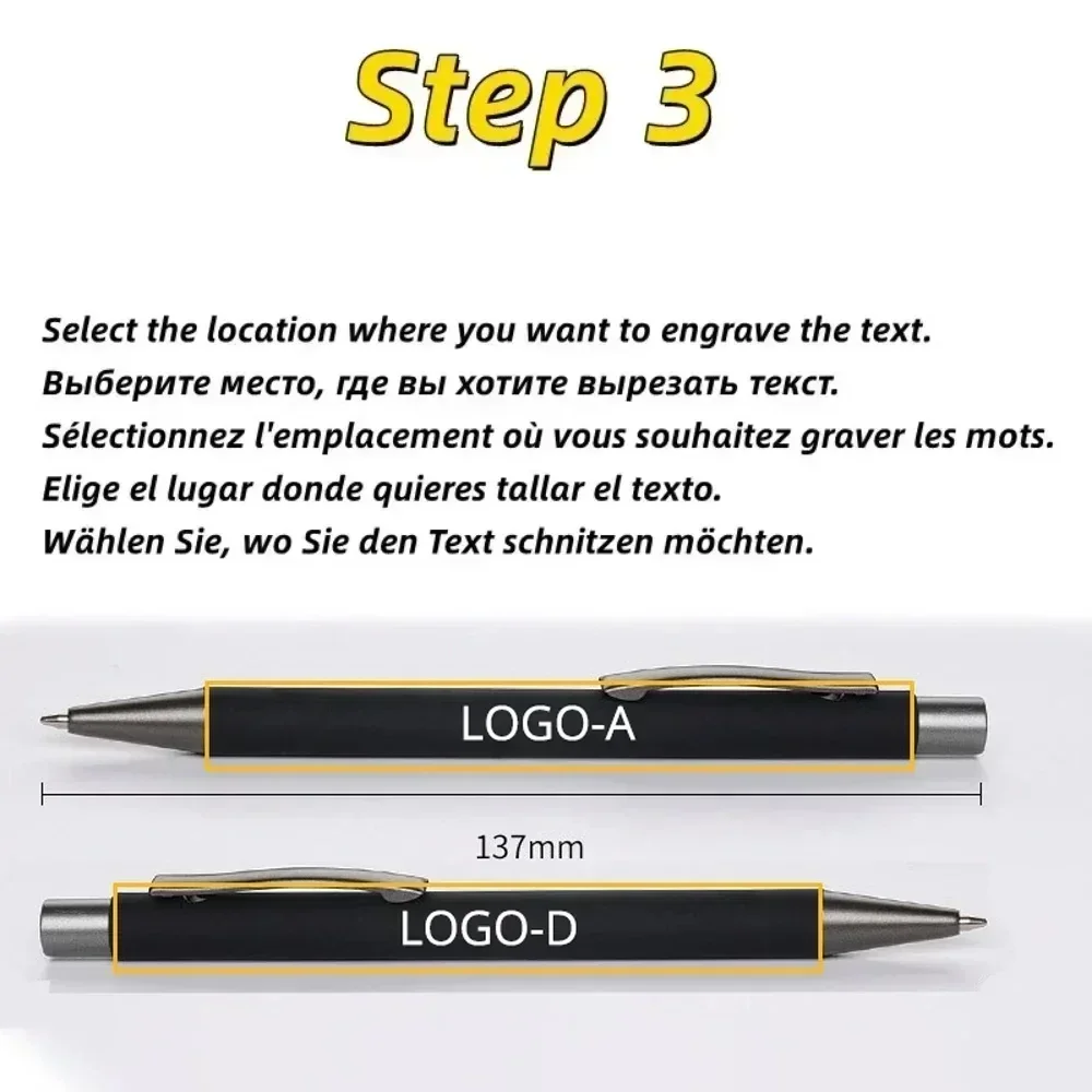 20pcs Custom Ballopint Pen Metal Ball Pen Support Print Logo Advertising Personalized Advertising retractable gel pen