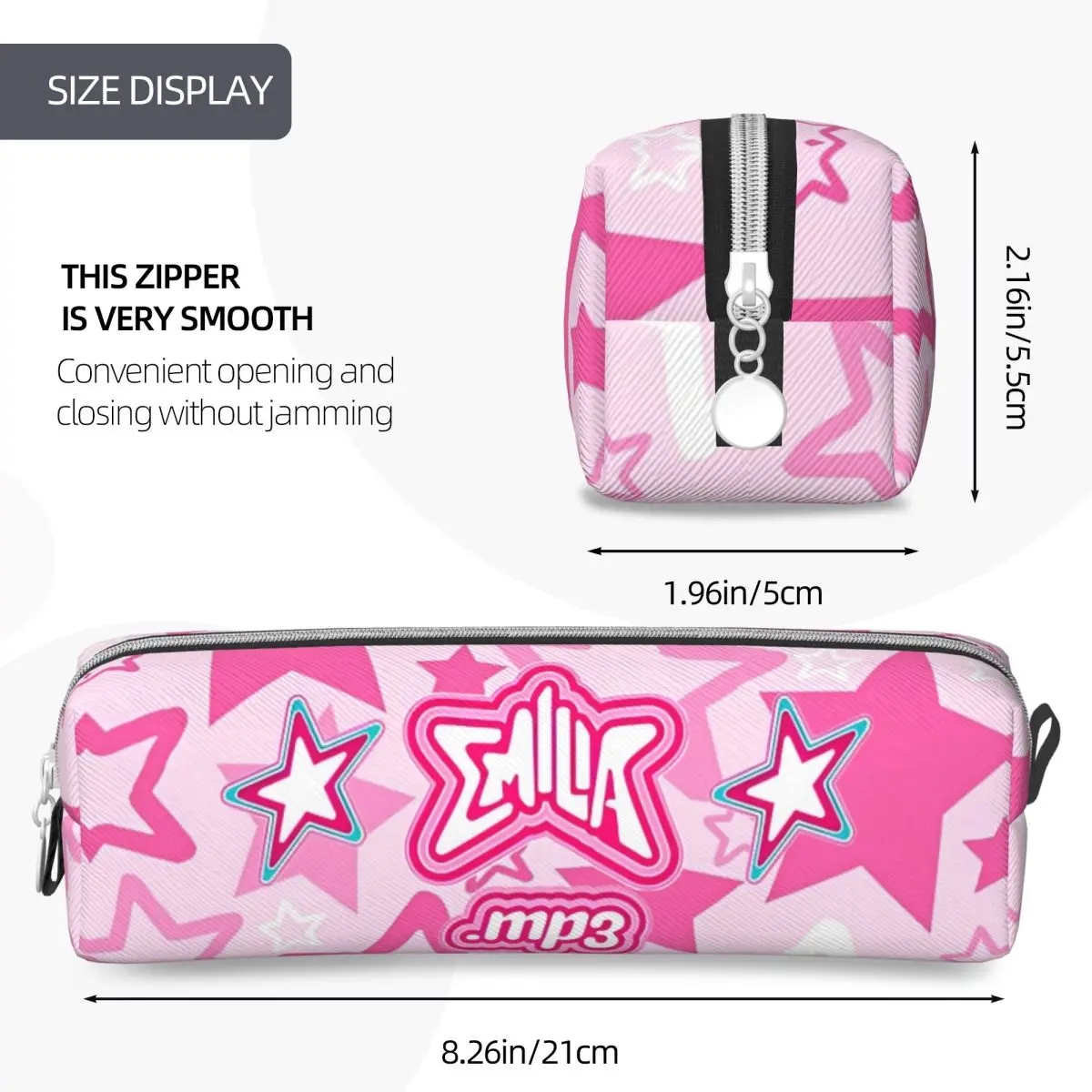 Emilia Mernes Mp3 Pencil Cases Fashion Pen Holder Bag Girl Boy Large Storage Students School Gifts Pencilcases