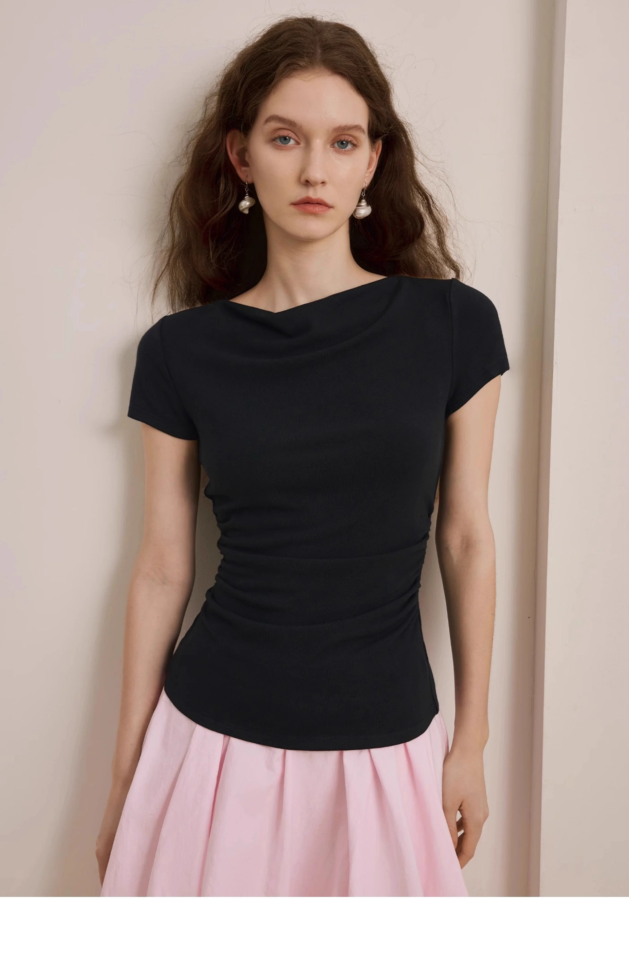 AEL Elegantes Kurzarm-Top für Damen, Sommermode, französischer Stil, schmale Passform, Hemd-Design, Freizeitkleidung – Detail 20