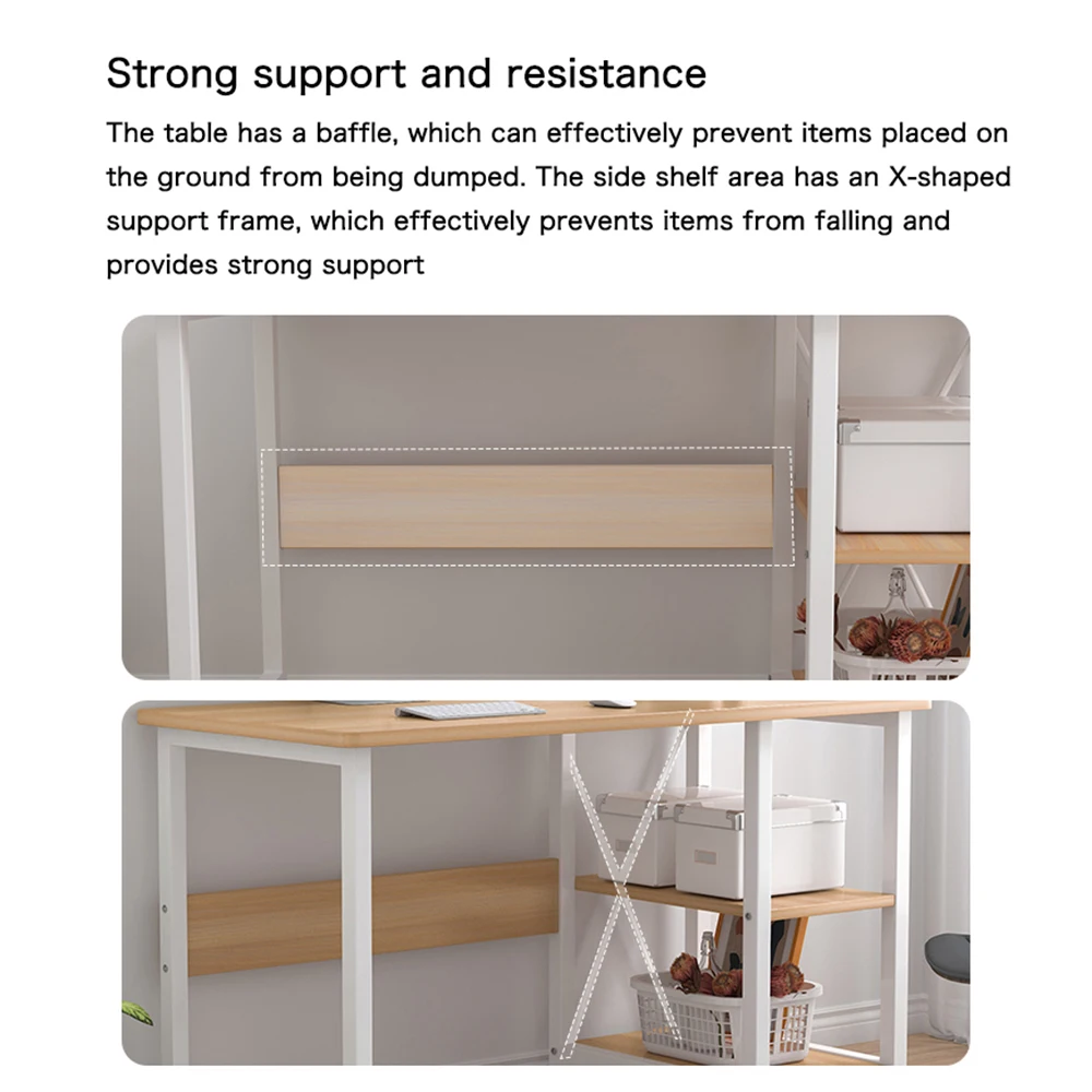 AnneFish مساحة تخزين كبيرة مكتب المنزل دراسة طاولة...
