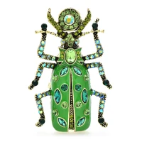 Wuli&baby Big Enamel Beetle Brooches For Women Unisex 4-color Rhinestone Lovely Insects Party Office Brooch Pins Gifts 3