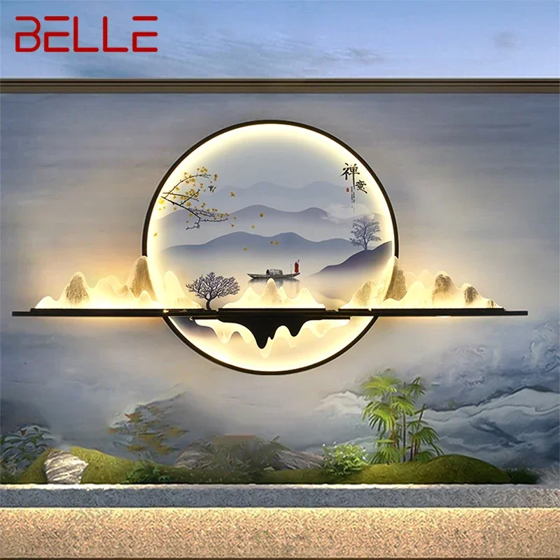 

BELLE Outdoor Mural Lamp LED 1 Meter Diameter Circular Landscape Waterproof Mural Villa Courtyard Garden Decoration Painting