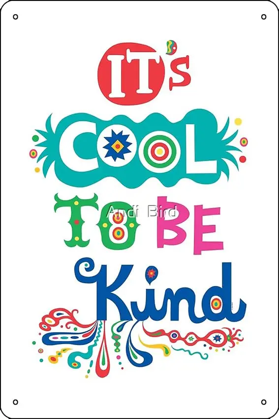 

Круто быть добрым-Забавный металлический жестяной знак для дома кухни бара комнаты гаража