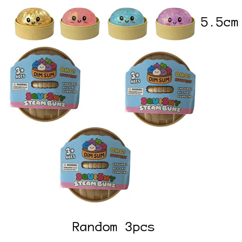 Dumpling Squishy Sensory Steamer Stress Relief Fidget Toy Gift