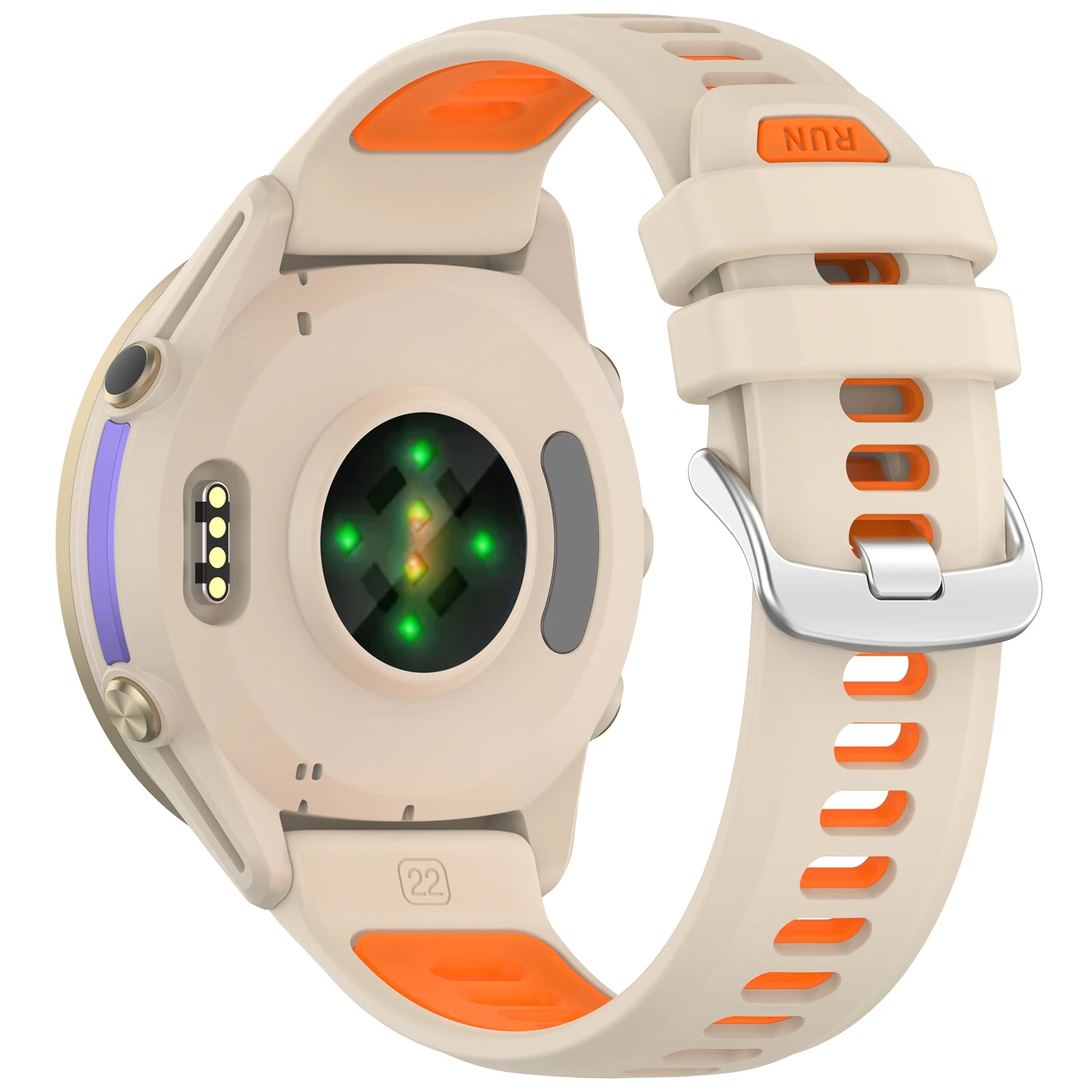 Versatile 22mm Silicone Smartwatch Strap Bracelet