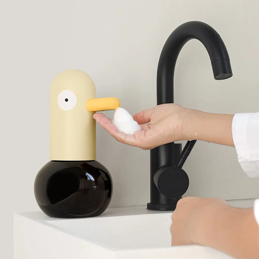Cute Duck Automatic Foaming Soap Dispenser Touchless Dish Soap Dispenser Hands Free Auto Soap Dispenser for Kitchen Bathroom
