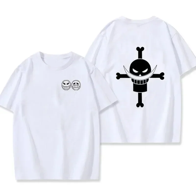 Pirate Ace Edward Newgate T-shirt Men Women Cosplay T Shirt Cotton Short-sleeve Tees Tops Japanese Anime Harajuku Clothing matching tshirts,casual t shirt,kids t shirt