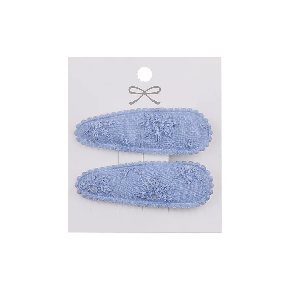 Hair Clips 2pc Floral Print 2inch Basic Snap - Uniqwear