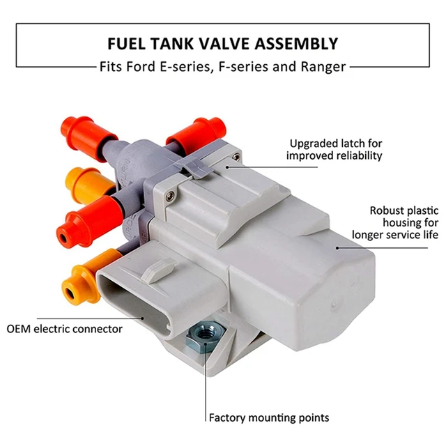 APDTY 141364 Fuel Tank Selector Valve - 6-Port, Compatible With Ford F250/F350/F450 Diesel - View #3