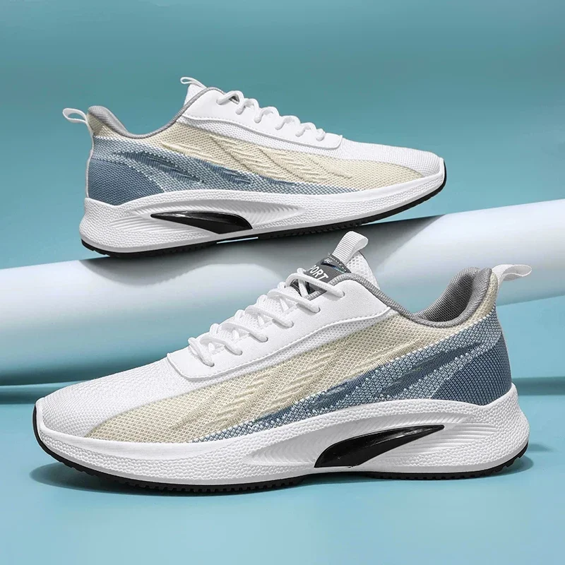 FlyingWovenMenRunningShoesMeshBreathableSportsJoggingShoesMen