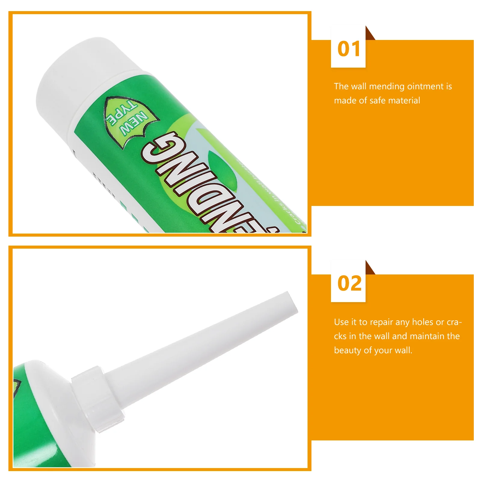 Wall Repair Agent Paste Hole Suite Mending Ointment Kit Mineral Calcium Powder 25% Drywall Fixing