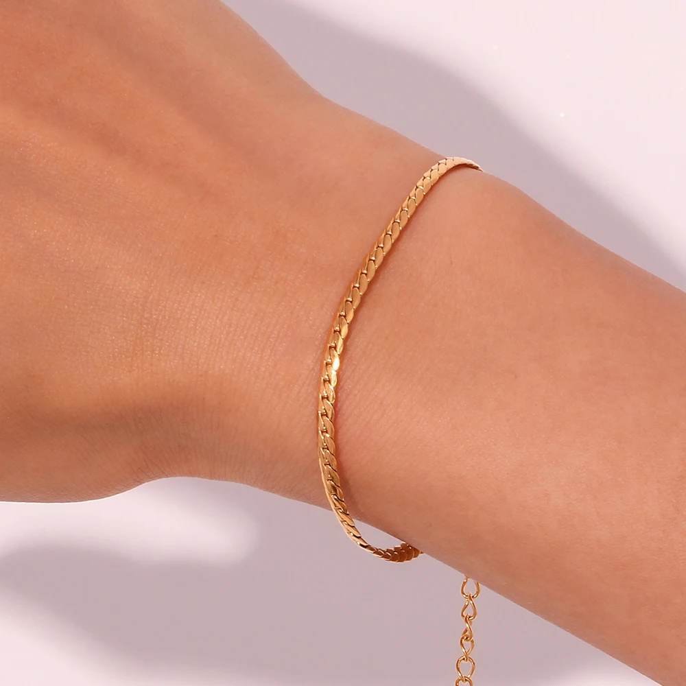 Bracciale Catena Maglia Cubana Pavè | Braccialetto | Finura in Oro | Pandora
