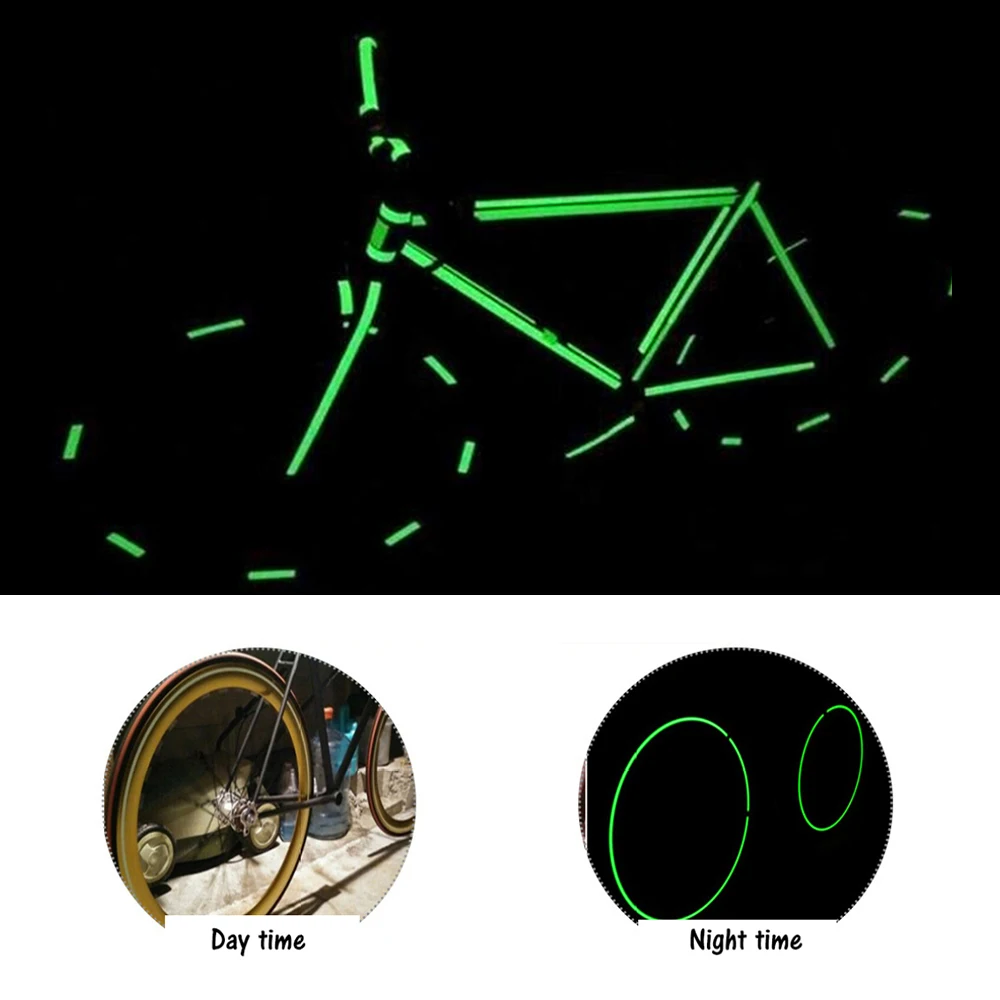 1/5PCS Glow In Dark Self Adhesive Roll Glowing Tape PVC Waterproof Safety Warning Tape Green Glow 1.5CMX3M