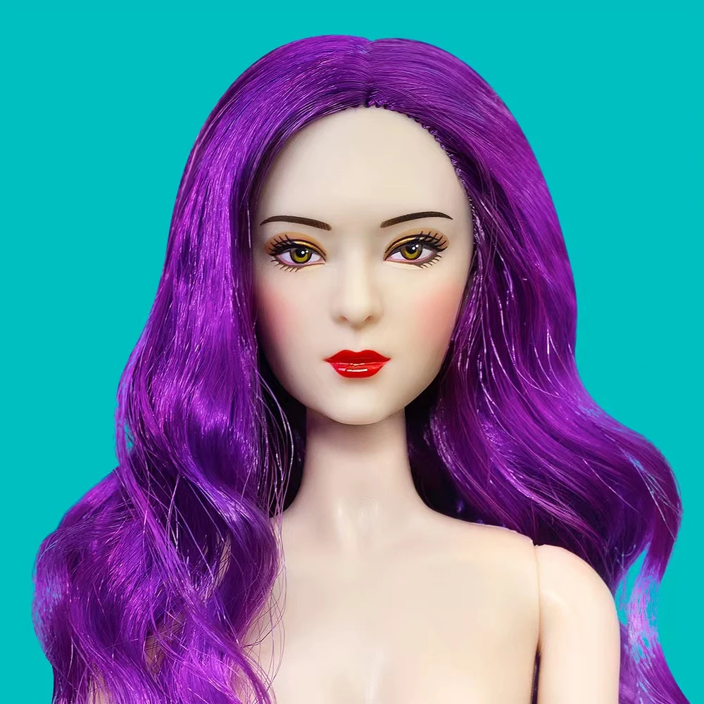 MENGF Neue Puppenköpfe Langes buntes Haar Puppenköpfe Mädchen Weiches Haar Puppendekorationen Gutes Make-up Chinesische klassische Mädchenpuppenfiguren – Detail 23