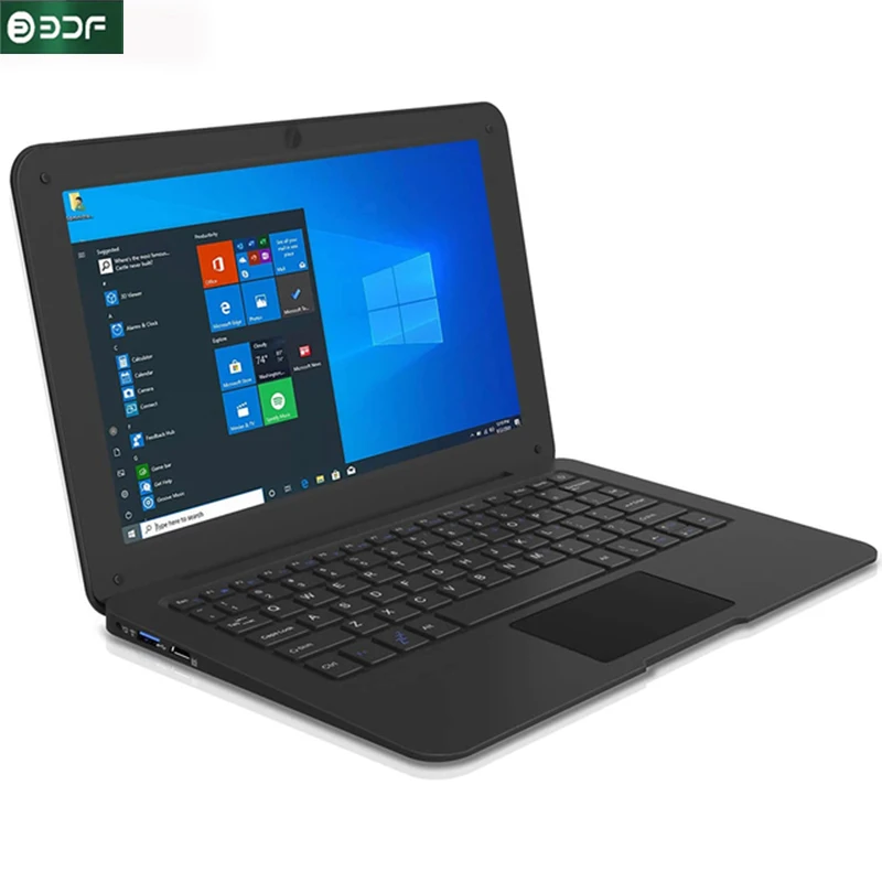 Computer Portatile Da 10.1 Pollici Windows 10 Os Preinstallato Quad Core 6Gb + 64Gb Netbook Hdmi Webcam Office (Nero)