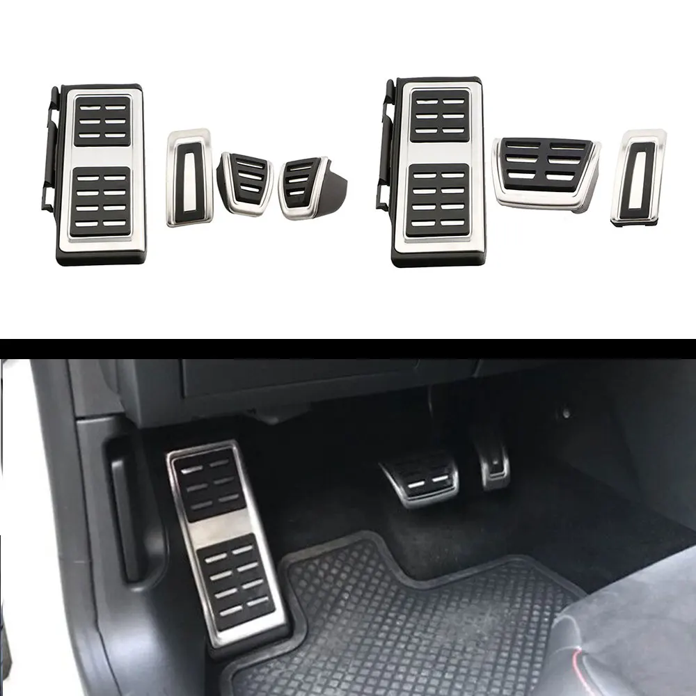 Car Accessories Car Pedals Pedal Cover Car Styling Sport Fuel Brake Dead Pedal Cover Set DSG For Seat Leon 5F MK3 Skoda Octavia A7 VW Golf 7 8