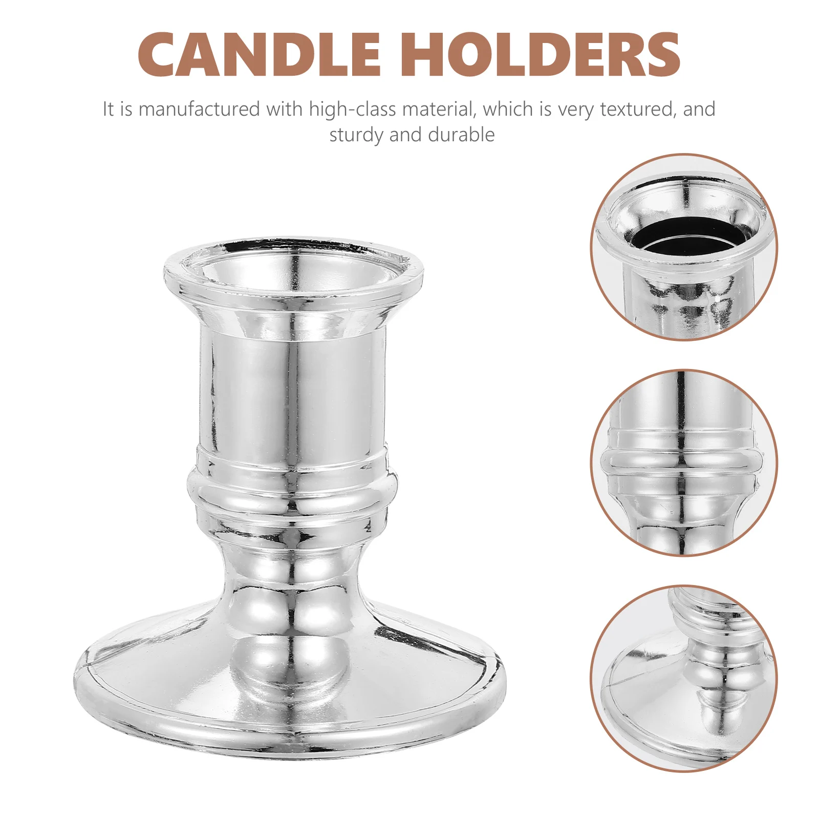20pcs Pillar Base Plastic Candlestick Holders Taper Candlesticks Pillar Base Holder Wedding Party Ornaments Home Decor