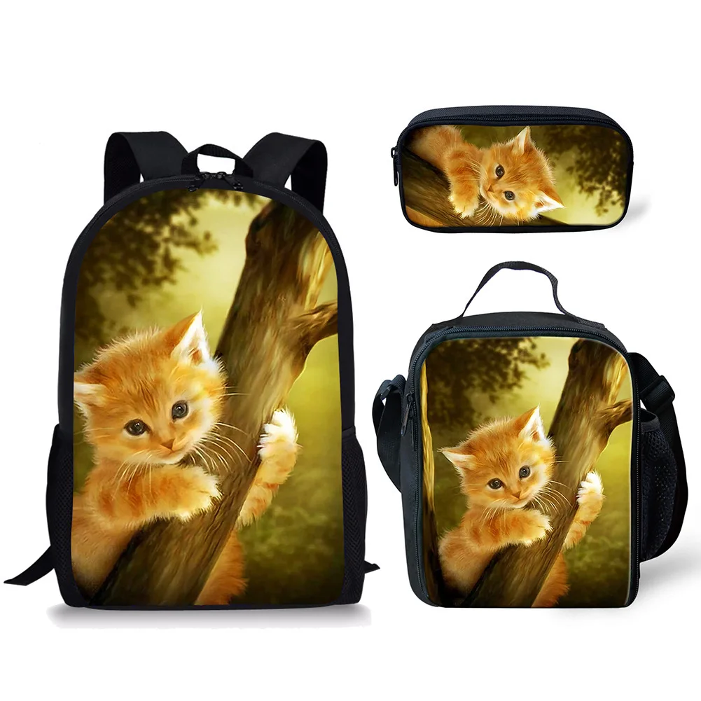 Popular animal Small sloth horse 3D Print 3pcs/Set pupil School Bags Laptop Daypack Backpack Lunch bag Pencil Case