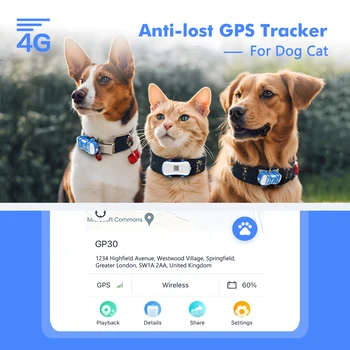 Dog Cat Tracker Smart Light Sound Search Lost Finder Waterproof Tracking Device for Pets with Free Trial 1