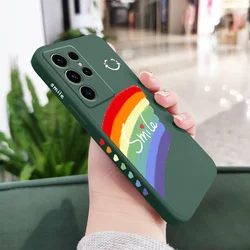 Vibrant Gradient Phone Case - Rainbow Warmth Collection - Galaxy S25 (Dark Green)