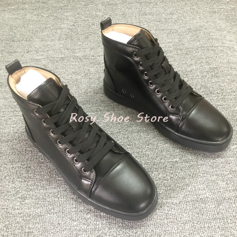 Men's and Women's Black Versatile Training Shoes Round Toe Lace-Up Flat Comfortable Sneakers Spring Autumn Fashion Concise Style 6