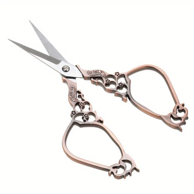 1Pc Retro Stainless Steel Sewing Scissors Vintage Embroidery Scissors Tailor Scissor Styling Thread Scissor Yarn Shear